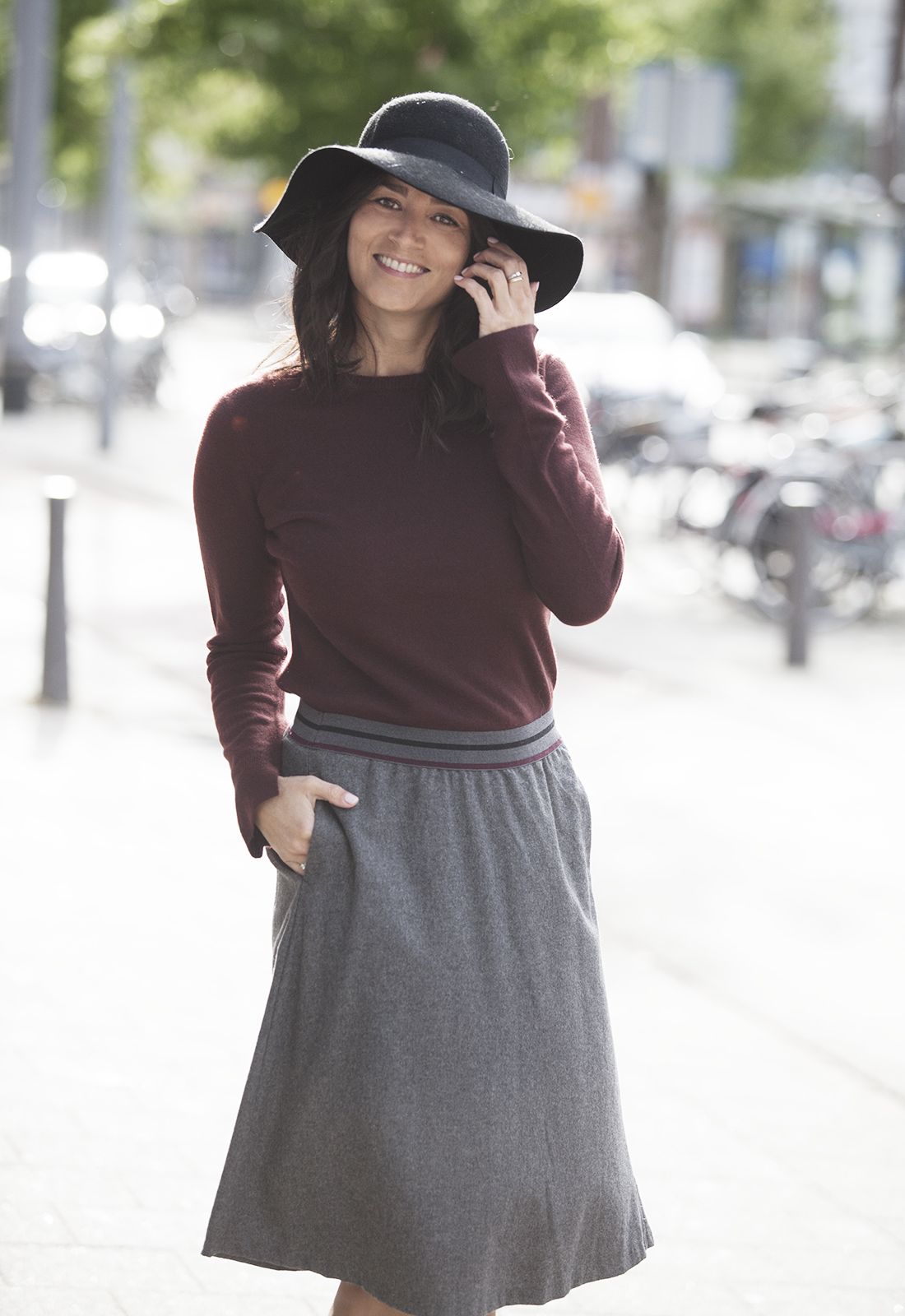 Fedora hat streetstyle fall 2016 Blogforshops look for Gerz Rotterdam